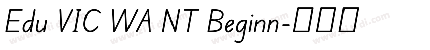 Edu VIC WA NT Beginn字体转换